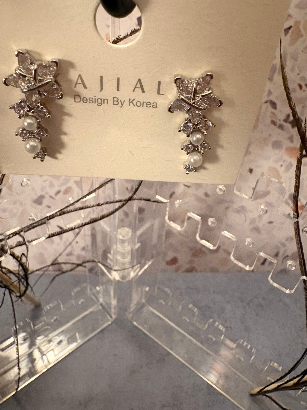 Butterfly Pearl Earrings