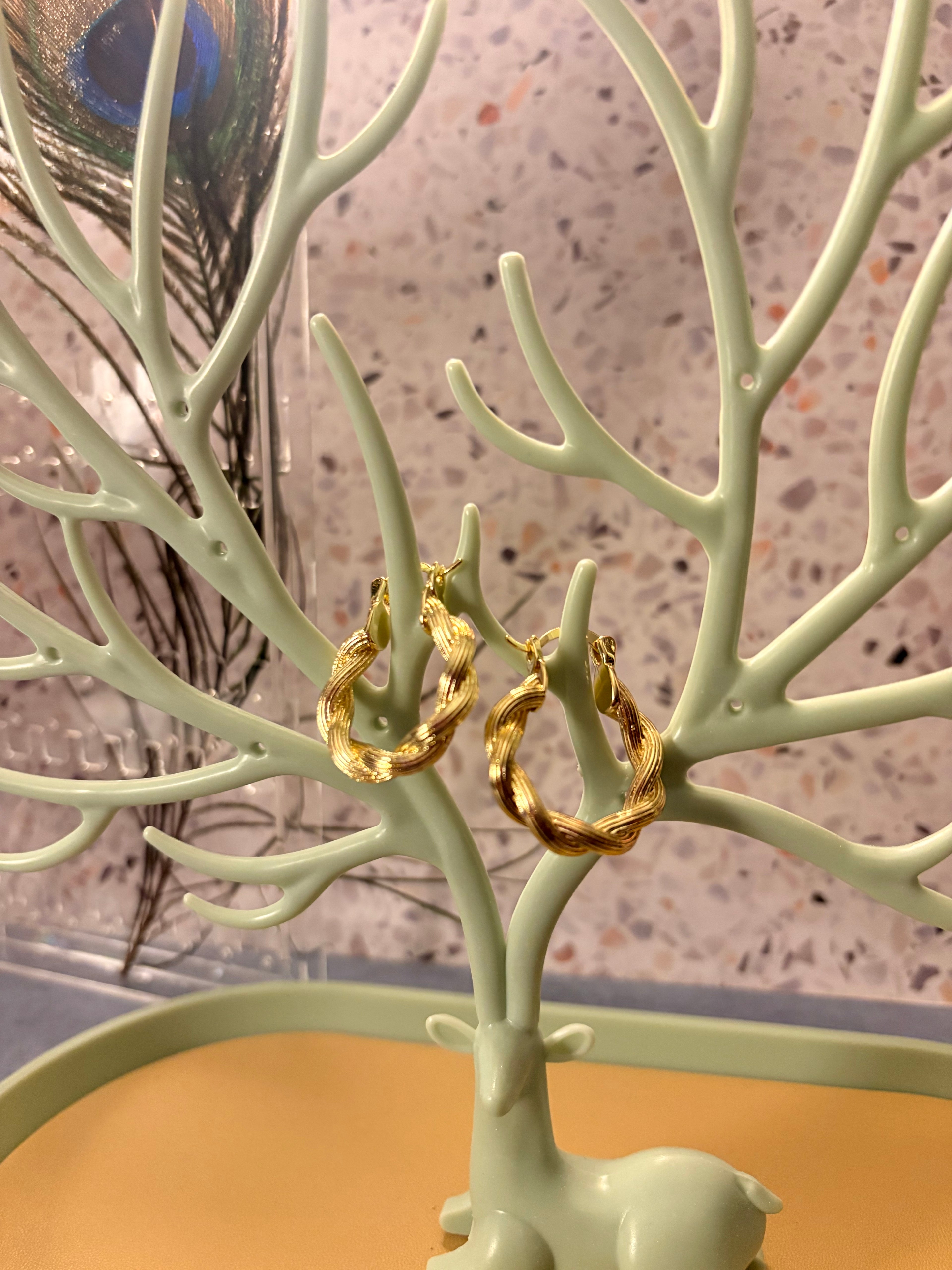 Golden Infinity Hoops