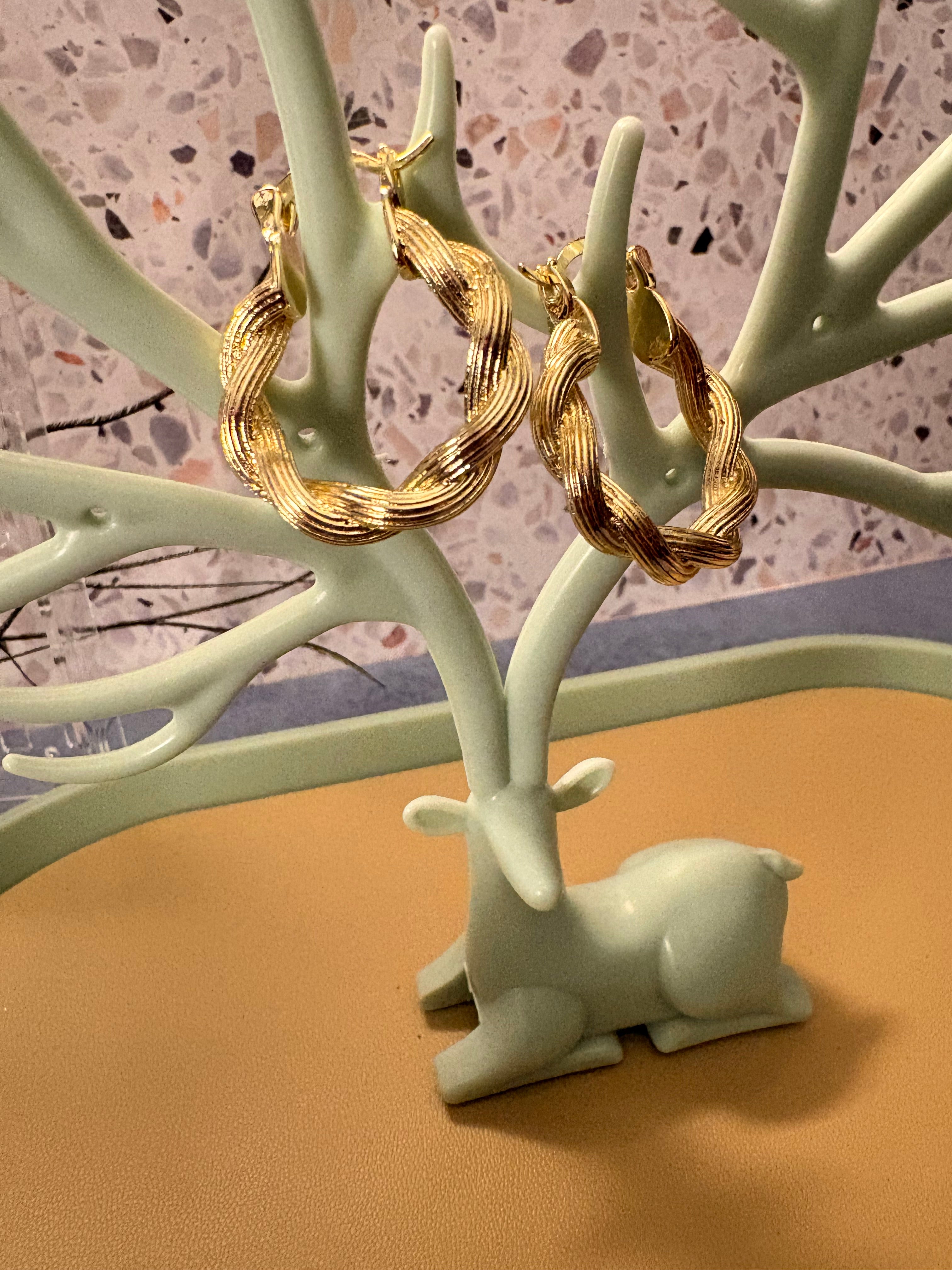 Golden Infinity Hoops